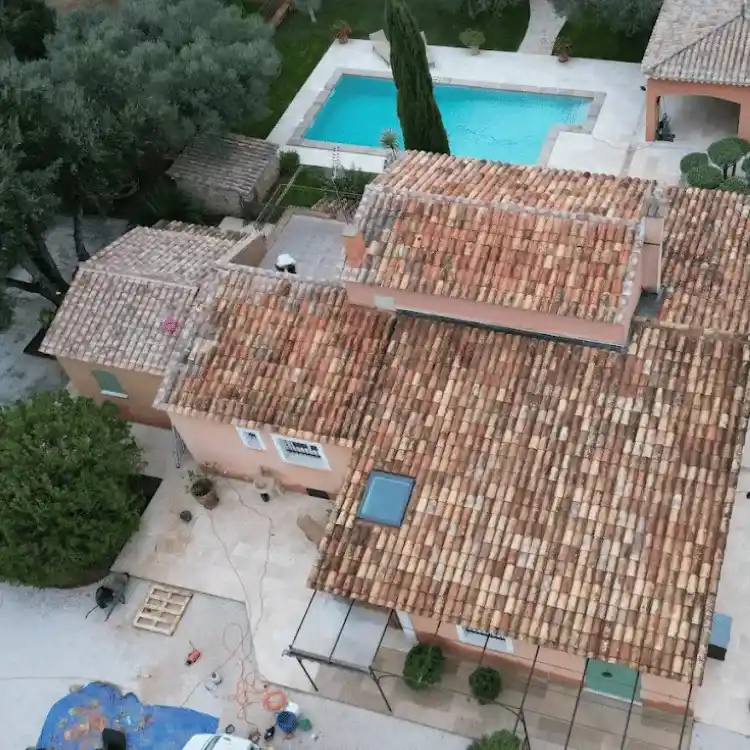 Réfection de toiture sur une villa